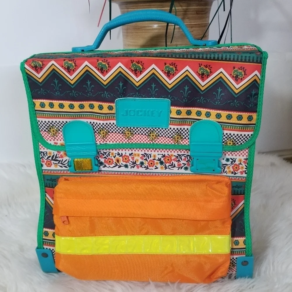 JOCKEY Mixed Printed Multicolored Back To School Unisex Trolley Backpack L Size